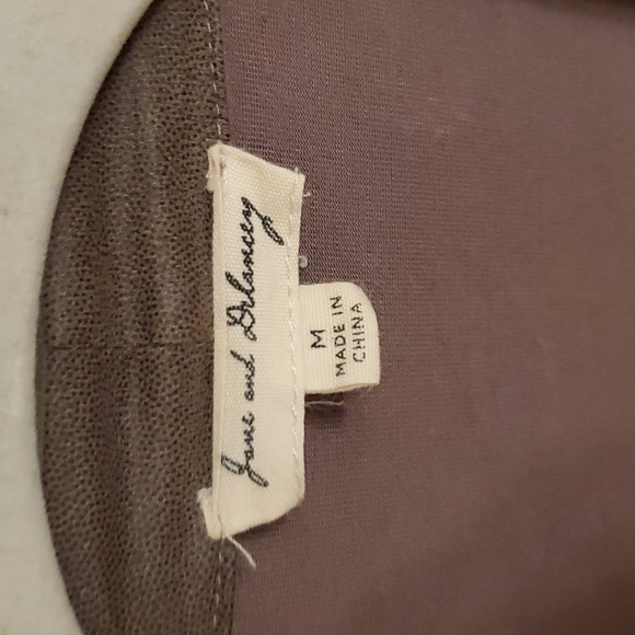 Brown Cardigan Sweater Open Front Sz M - Picture 2 of 5